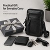 Leather Crossbody Bag for Daily Carry – Compact Multi-Pocket Phone