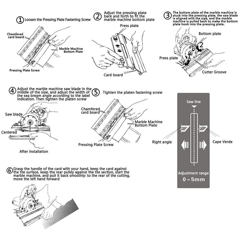 ANCLLO 45 Degree Angle Cutting Tool Aluminum Ceramic Marble Cutting