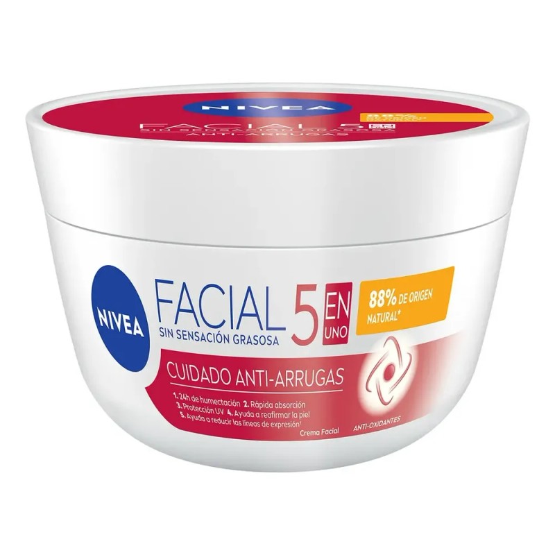 Nivea 5 en 1 crema facial antiarrugas día 200 ml