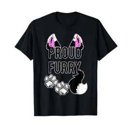 Proud Furry Shirt Furries Shirt Tail and Ears Cosplay Shirt T-Shirt