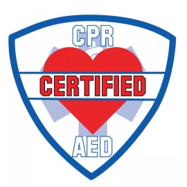REFLECTIVE CPR AED CERTIFIED FIRE HELMET STICKER 2"