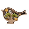 Wooden Bird Statues with Light 3D Hollow Hand Carved Birds