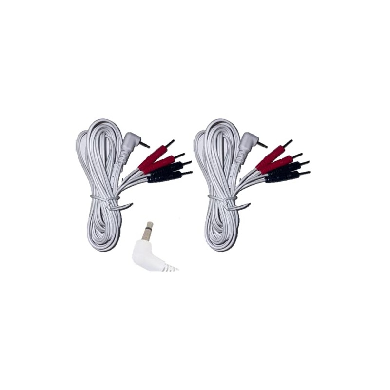 Leads for TENS/EMS Machines 2.5mm Connection 4-pin Connectors One Pair