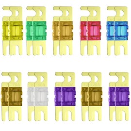 Pack of 20 Midi Fuse, Mega High Current Fuse, Screw Fuse, 32 V, 20-120 Amp, Car High Current Fuses for Car, Truck, Construction Vehicles