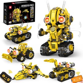 Ivrmtal 5-in-1 STEM Robot Building Kit with App & Remote Control for 6 Years+ Kids