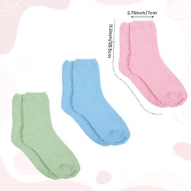 3 Pairs Moisturizer Socks Coral Aloe Socks Non Slip for Dry Feet Cracked Heel Spa Sleeping Travel Lounge Wear Stress Relief Gifts Repairing (Pink, Green, Blue)