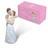 GZVDYG White Couple Embracing Resin Figurine, 6.1" H, Romantic Gifts