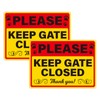 Anobell 2 Pack Please Keep Gate Closed Signs 10" x