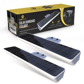 Brighticonics 2pck Solar Address Sign Light – IP65 Waterproof LED Lighted House Numbers – Easy Install, Auto Dusk-Dawn ON/Off, Outdoor Solar Address Signs for Yard, Homes, Business - Cold White 6000K