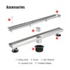 SaniteModar Linear Shower Drain 32 inch Tiled Insert 2 in