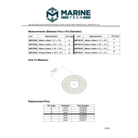 Marine Tech Tools L-5 Pins - Large Pins - Fits on Uflex Steering Cylinder Wrench (AMT0009 with L5 Pins) - Set of 3 L-5mm Pins