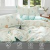 SAPHREAS Botanical Duvet Cover Set King Size 100% Cotton 3pcs