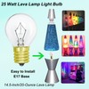 Lava Lamp Light Bulb 25W S11 E17 Base Replacement Bulbs