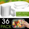 Chunful 36 Pcs disposable snack containers with lids compartment snack