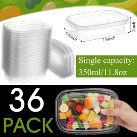 Chunful 36 Pcs disposable snack containers with lids compartment snack containers Pla...