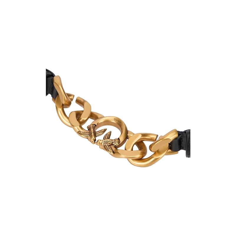 Pinko Women's Belt, Z99q_black-antique gold