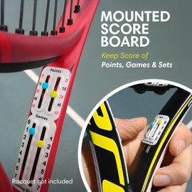 Scoring Right Portable Tennis Racket and Padel Scorekeeper, Easily Mounted Small Score Board to Keep Score of Points, Games, and Sets, Lightweight Mini Score Keeper, 1.9g, White, 2 Pack