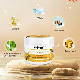 Bienengiftsalbe 60g, Professionelle Bienengift Hautbehandlung, Bienengift Creme zur Förderung der Zellerneuerung, Glättung von Falten & Beruhigung Beanspruchter Haut für Tägliche Anwendung