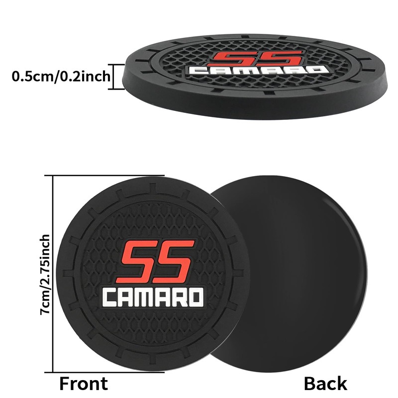 Car Cup Holder Coaster for Camaro SS Series Recessed Silicone