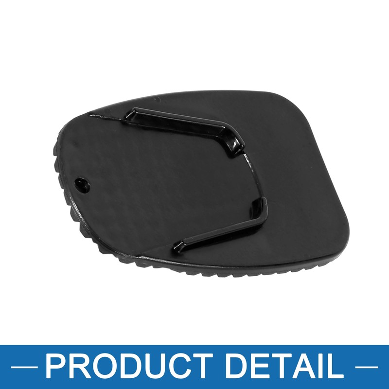 A ABSOPRO Motorcycle Kickstand Pad Side Stand Extension Pad Black