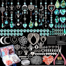 DIY Suncatcher Kit 500PCS Valentine's Day Suncatchers Craft Kits Heart Suncatcher Ornaments DIY Window Art Sun Catchers for Valentine's Day Adults Home Wedding Garden Decor Favors Gift (Love Shape)
