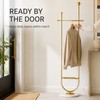 Modern Freestanding Stainless Steel Clothes Rack with Hanging Bar &