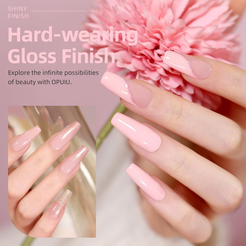 OPUIU Pink Gel Nail Polish 1 PCS 15ML Gel Polish