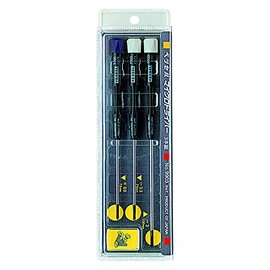 VESSEL Micro Screwdriver 3PC. Set -1.8x50 (1/16"x2"), -2.5x75 (3/32"x3"), 00x75 (3") No.9903E