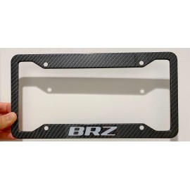 Unbranded BRZ Metal Carbon Fiber Look License Plate Frame