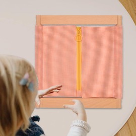 F Fityle Dressing Board for Toddlers,Mobile Sensory Board,Fine Motor Toy for Toddlers,Early Learning Toy for Toddlers 2-8 Years Old, Zipper