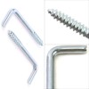 Qegtnk 50 Pcs Right Angle Hooks Zinc Plated L Hook