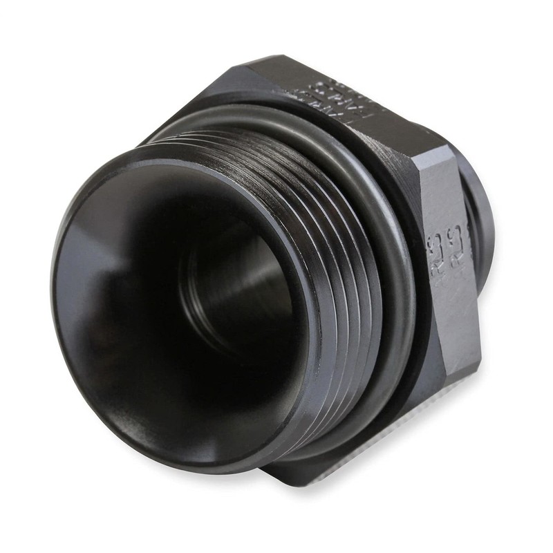 Earl's Adapter, 6An Male To -12 Port, Black