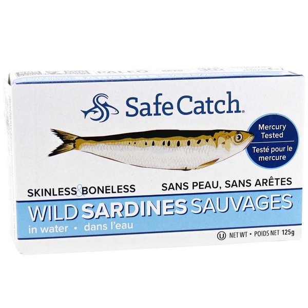Safe Catch Sardines Skinless & Boneless Water 125g