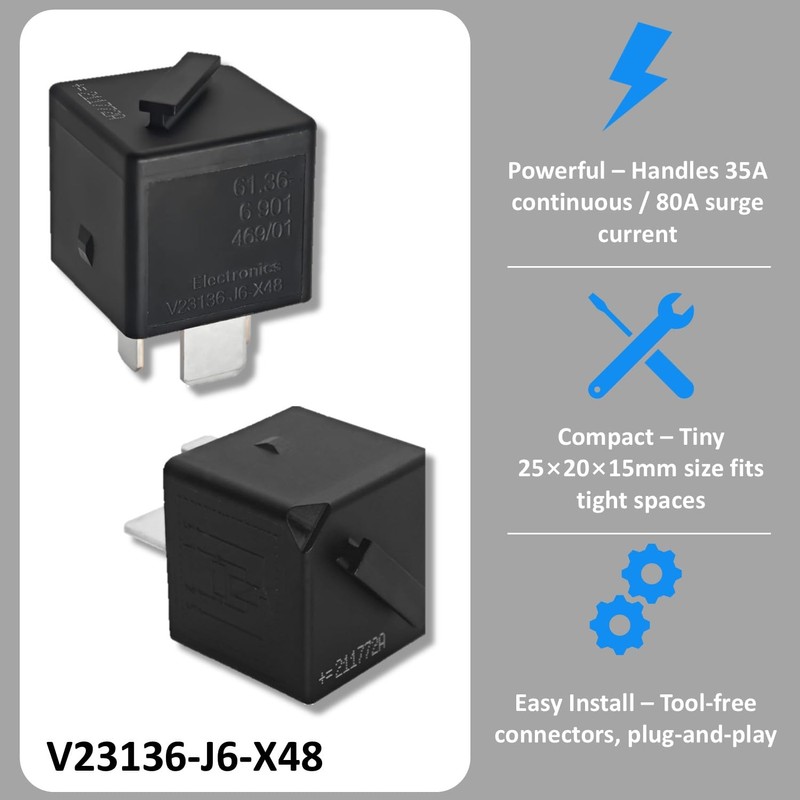 V23136-J6-X48 12VDC Automotive Power Relay for E90 E91 E92 E93