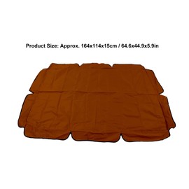 QANYEGN Outdoor Swing Canopy Replacement, Silver Coated Oxford Fabric, Waterproof Adjustable Canopy for Garden Patio(Coffee Color)