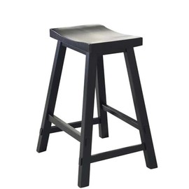 Pemberly Row Modern Multi 30 Inch Sawhorse Barstool - Black (RTA)