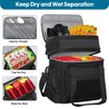 GLENKEY Double Deck Insulated Lunch Box, Expandable XLarge Lunch Bag
