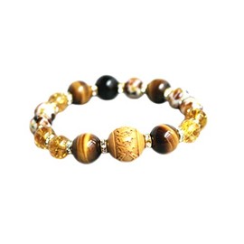 [Jewelry-Shinwa] Eyelash Sculpture "Nine Horses Horseshoe" Good Luck Auspicious Power Stone Bracelet, Stone