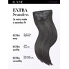 LUVME Straight Seamless 14inch 110g 7Pcs Clip in Hair Extensions