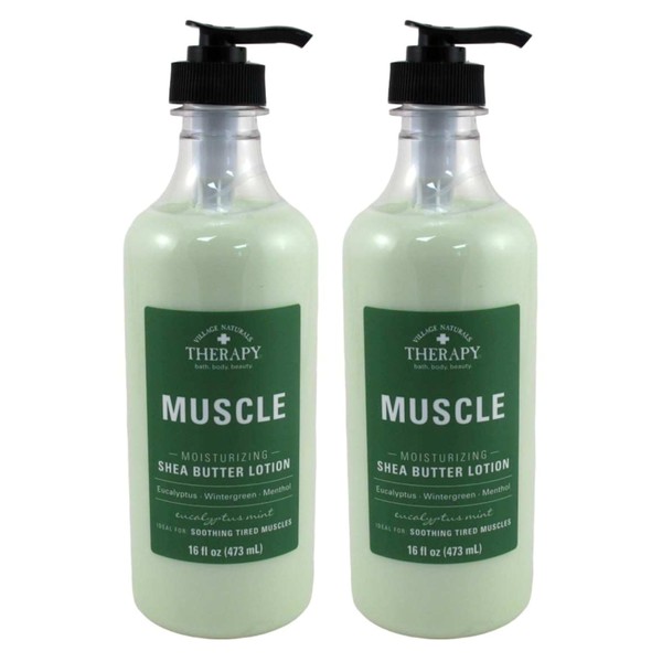 Village Nat. Lotion Muscle Shea Butter Moisturizing 16 Ounce (Pack