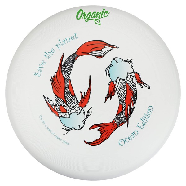 Eurodisc Ultimate Frisbee Disc for competition use on a trajectory of over 100 metres Kois Ocean Edition