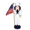 Santa's Workshop 70557 Navy Nutcracker with Flag, 14", Multi
