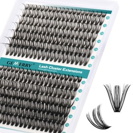 GEMERRY Lash Clusters 280pcs 30D-200D Natural Cluster Lashes D Curl Soft Eyelash Clusters DIY Eyelash Extensions at Home (30D+40D, 10-18Mix)