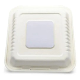 Contenedor Biodegradable 9 X 9 .de Caña 200 Pzs Especial.                                                                                             