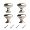 HARMAC HOUSE Round Cabinet Knobs 4 Pack Brushed Nickel Pull