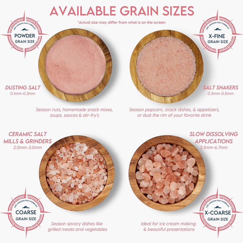 LA Salt's Kashmir Pink® Himalayan Salt, Coarse Grain (2-3mm), 55