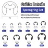 Alethron Retaining Ring, 120 Pieces Snap Ring Set, 10 Size