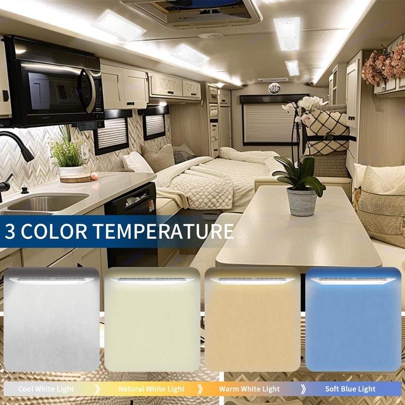 Miady RV Dimmable Lights Interior 1800 LM, 4 Color Temperature