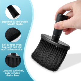 Elesunory 2 Pieces Neck Duster, Barber Brush Neck Duster, Professional Soft Barber Cleaning Brush for Hair Cutting