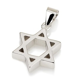Star of David Pendant with Chain 925 Sterling Silver, Sterling Silver, No Gemstone